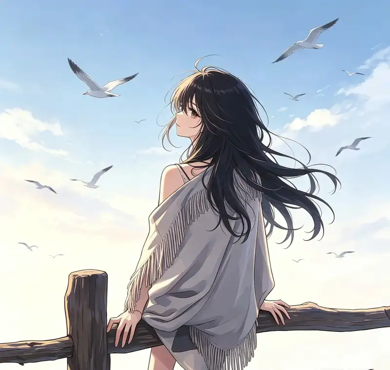 ảnh anime chill với bầu không khí tĩnh lặng