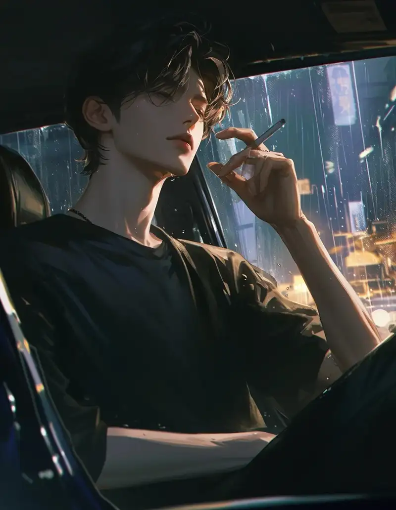 ảnh anime đẹp hút thuốc với phong cách đầy nghệ thuật