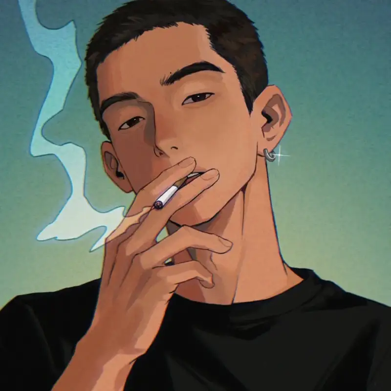ảnh anime hút thuốc aesthetic đầy cuốn hút