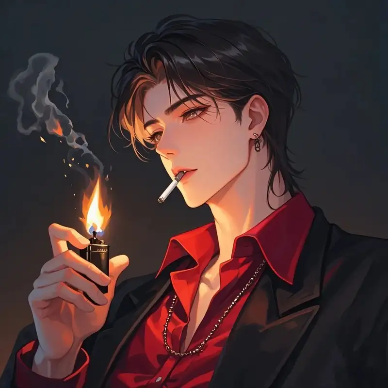 ảnh anime hút thuốc buồn mang nhiều tâm trạng