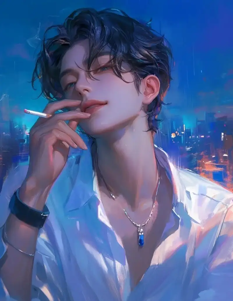 ảnh anime hút thuốc cực ngầu với thần thái nổi bật