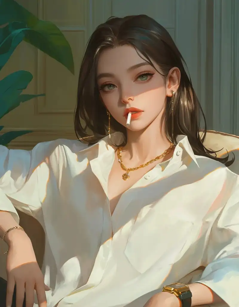 ảnh anime hút thuốc đầy cảm xúc và nét đẹp riêng