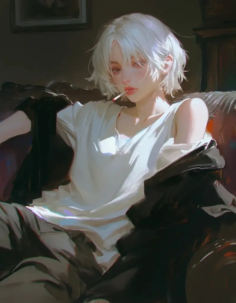 ảnh anime hút thuốc đầy chất riêng và cá tính