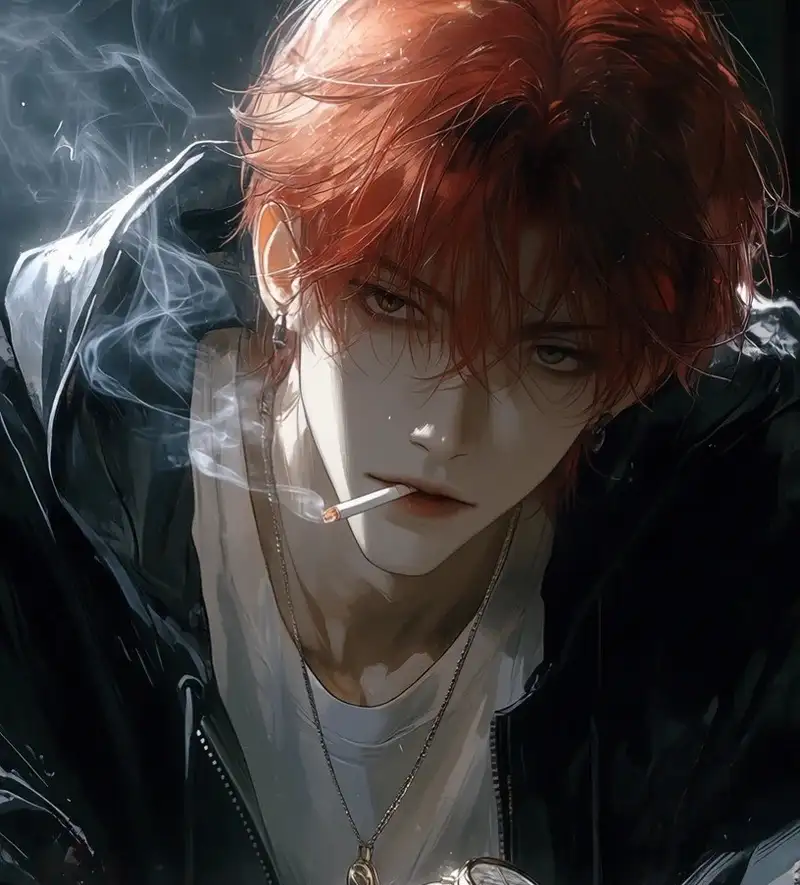 ảnh anime hút thuốc ngầu lạnh với thần thái cuốn hút