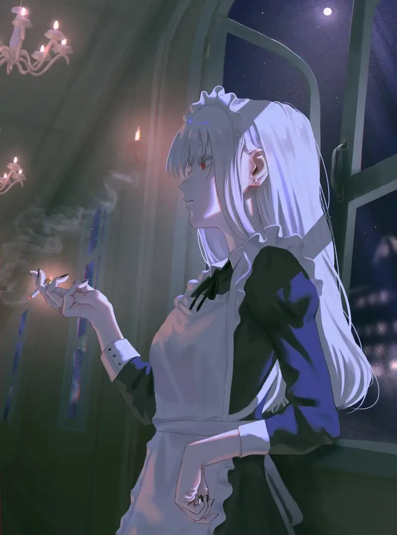 ảnh anime hút thuốc phong cách ngầu cá tính