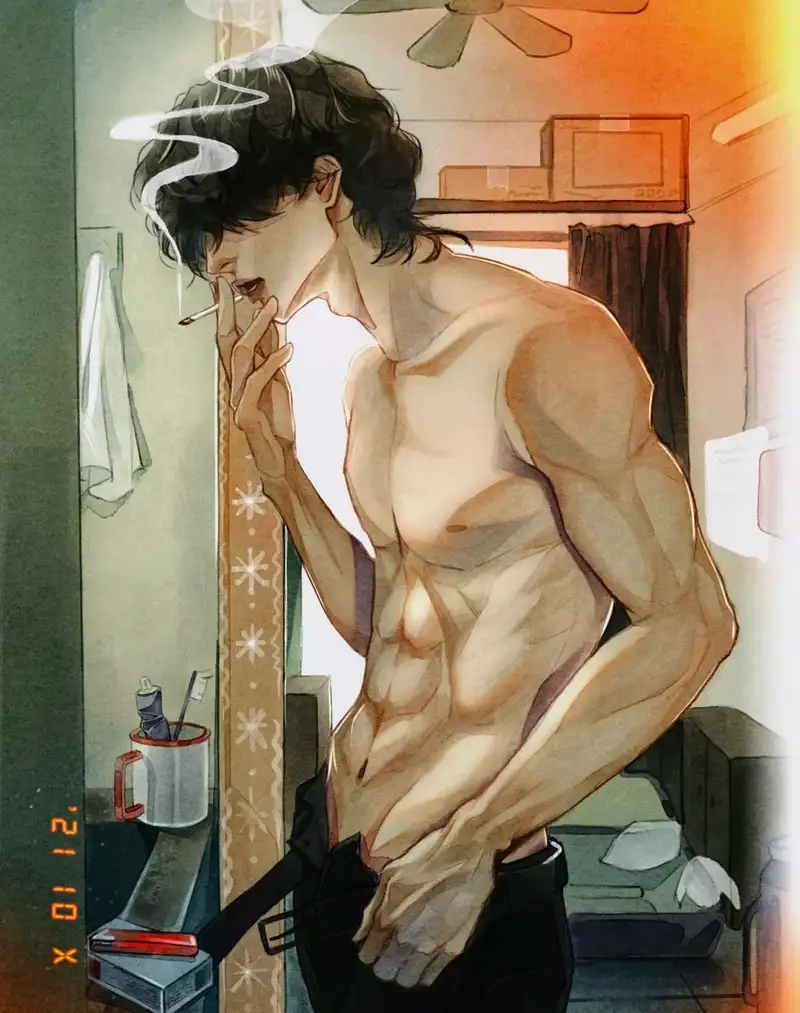 ảnh anime nam 6 múi cơ thể săn chắc