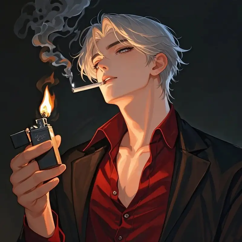 ảnh đẹp anime hút thuốc cực kỳ ấn tượng