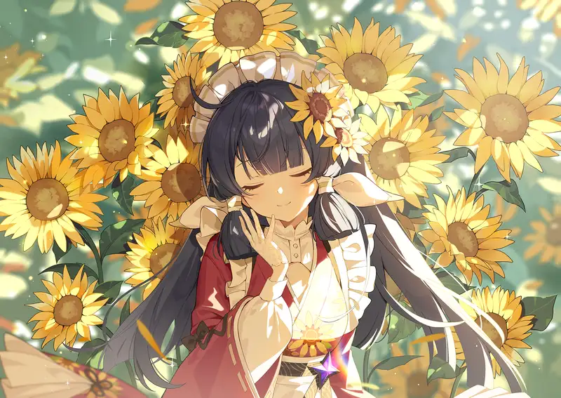 ảnh hoa hướng dương anime 4K đẹp