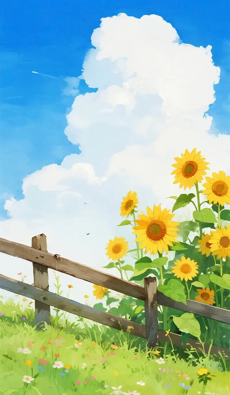 ảnh hoa hướng dương anime chất lượng cao