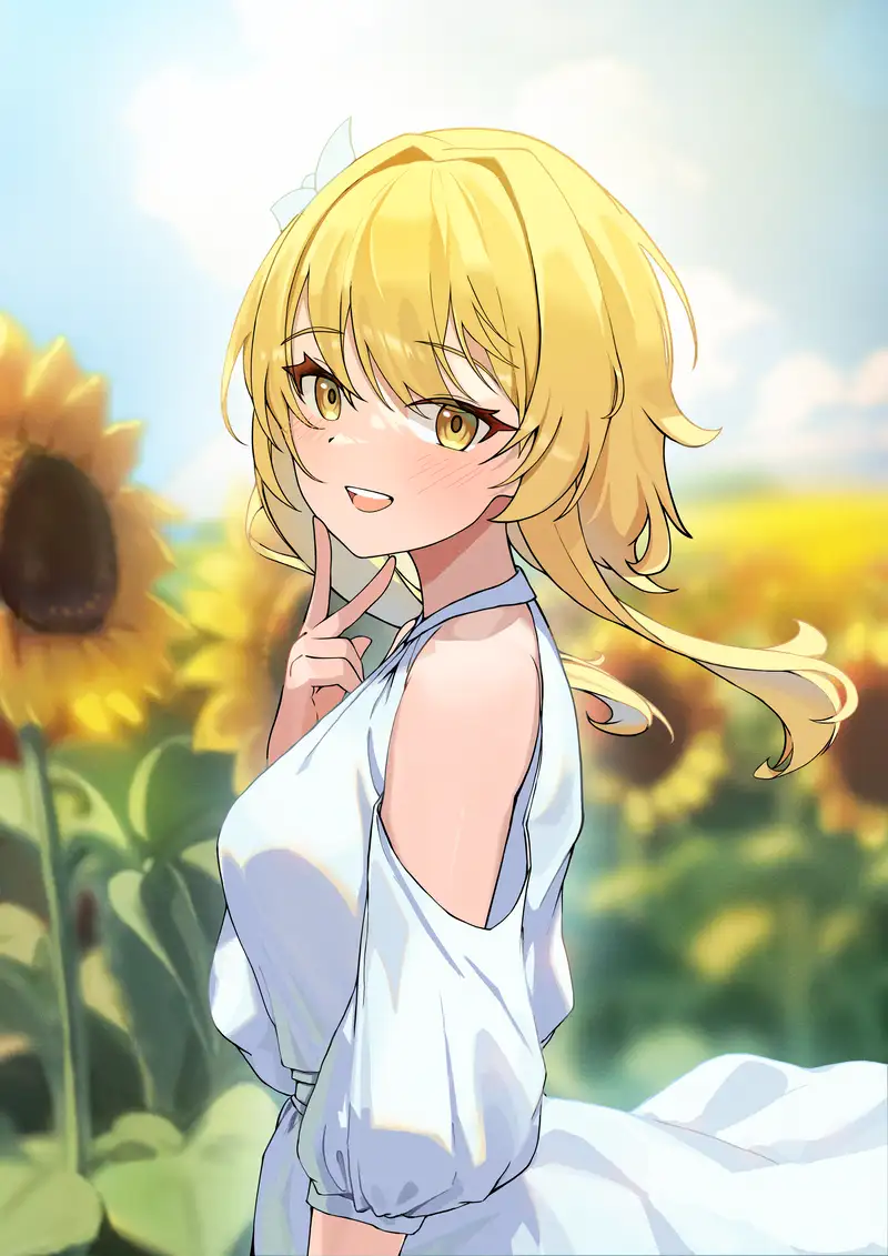 ảnh hoa hướng dương anime dành cho máy tính