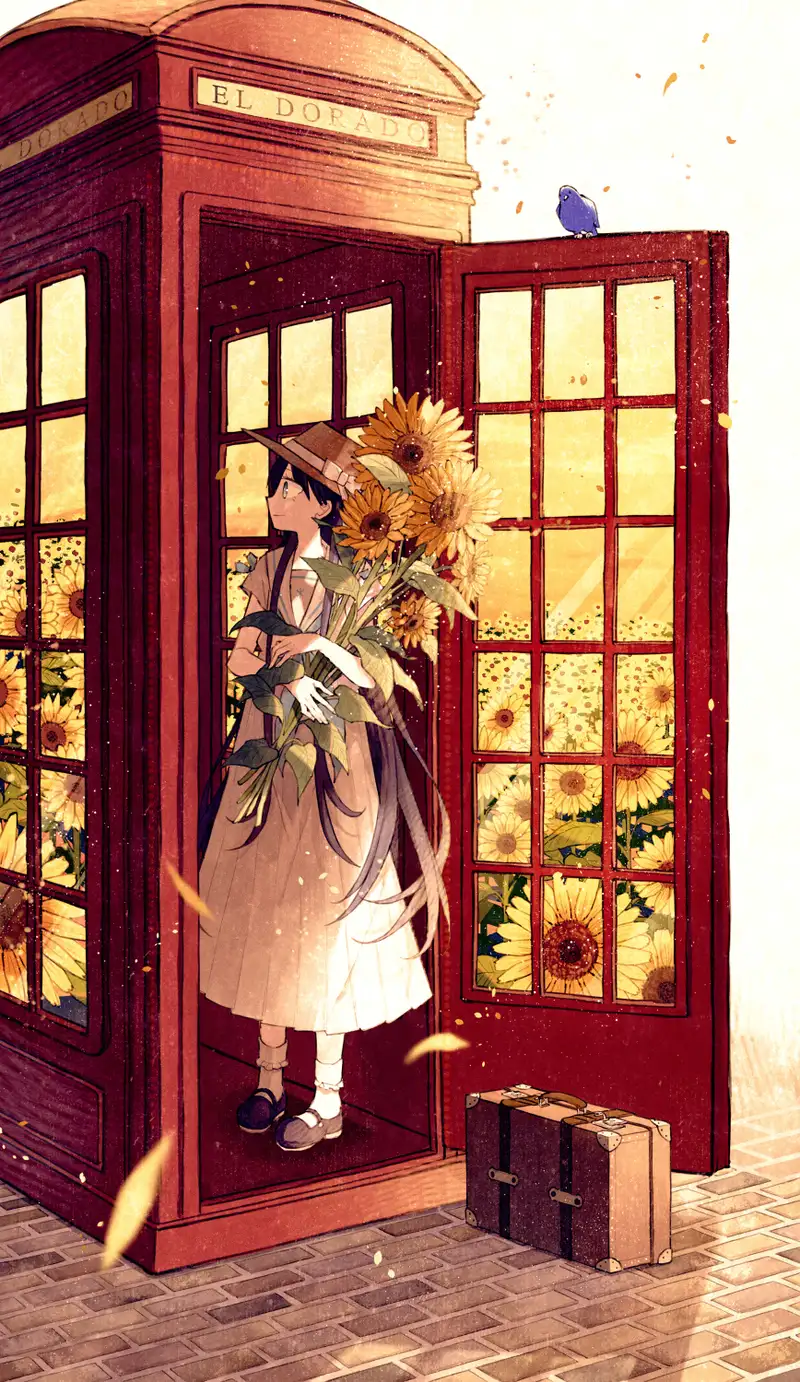 ảnh hoa hướng dương anime đẹp lung linh