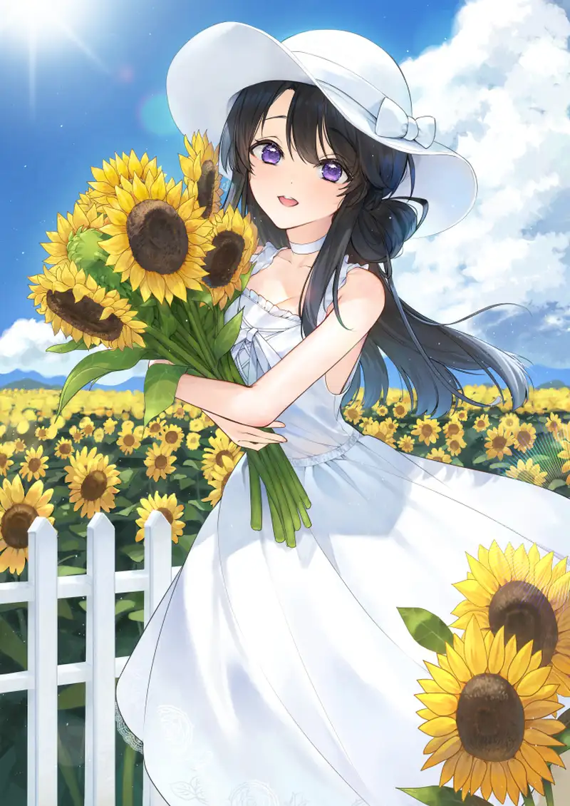 ảnh hoa hướng dương anime độc đáo