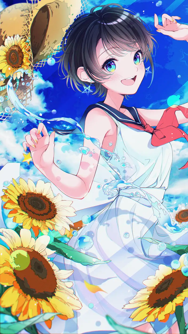 ảnh hoa hướng dương anime nhẹ nhàng