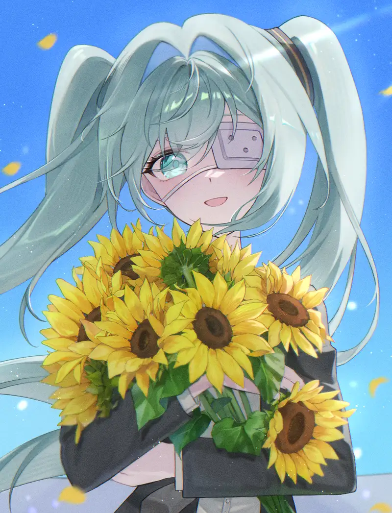 ảnh hoa hướng dương anime phong cảnh đẹp