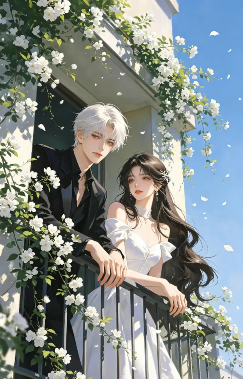 anime cặp đôi ảnh với khung cảnh thiên nhiên