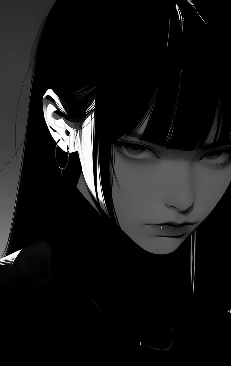 anime girl lạnh lùng cá tính phong cách cool ngầu