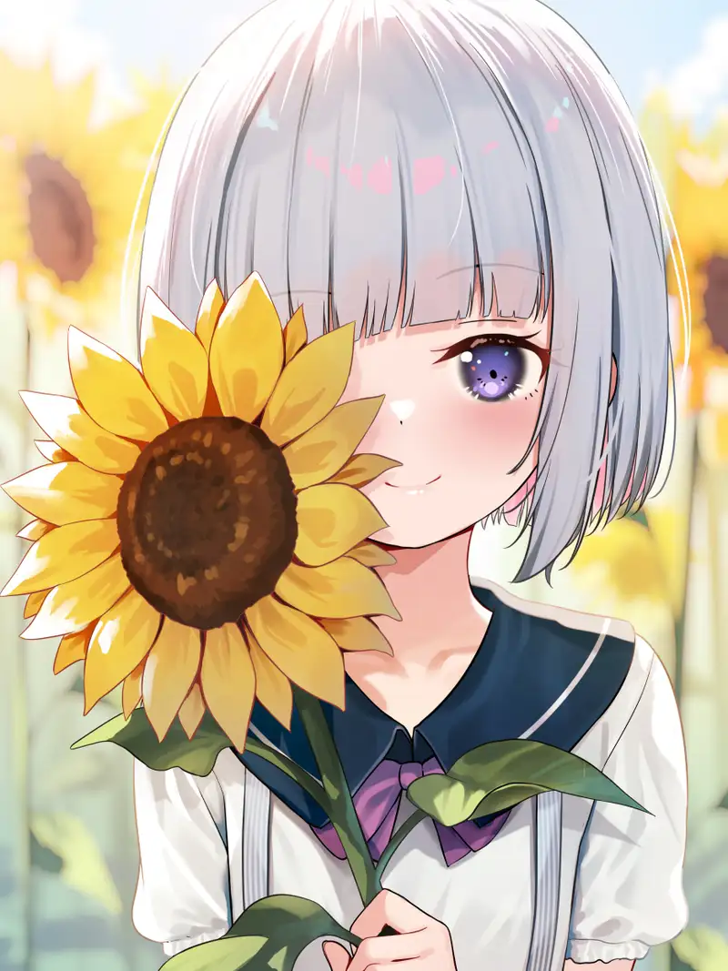 anime hoa hướng dương ảnh đẹp
