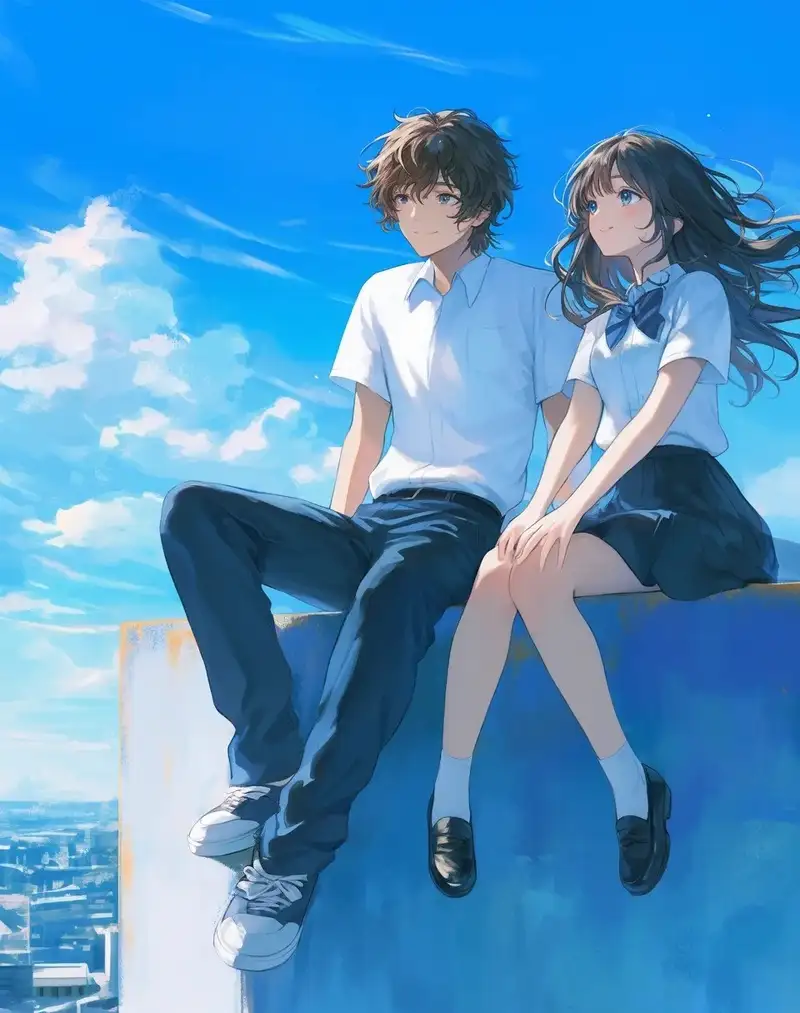 đẹp anime cặp đôi ảnh phong cách hiện đại