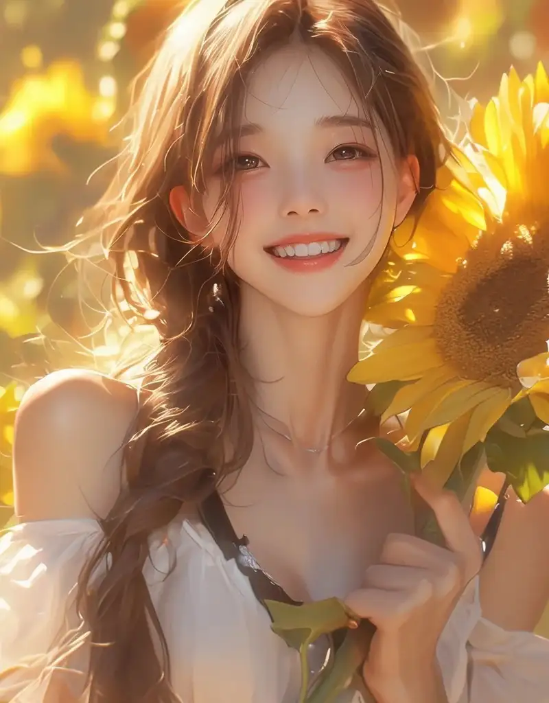 hình nền ảnh hoa hướng dương anime đẹp