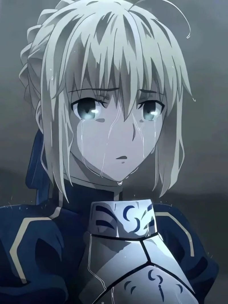Ảnh anime khóc chìm đắm trong khoảng lặng buồn