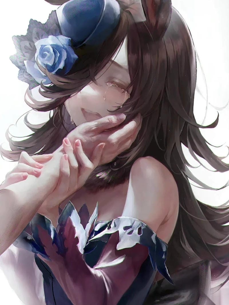 Ảnh anime khóc diễn tả tâm trạng đầy bất lực