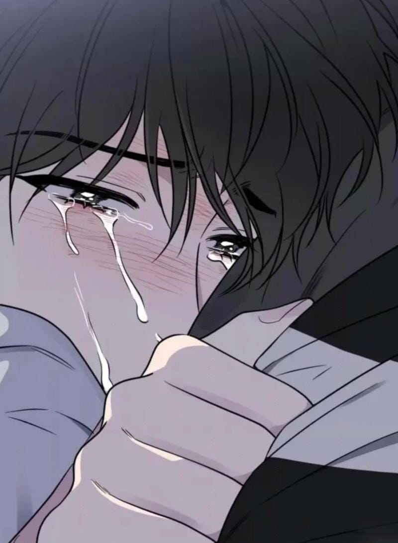 Ảnh anime khóc phản chiếu giọt lệ mi cay