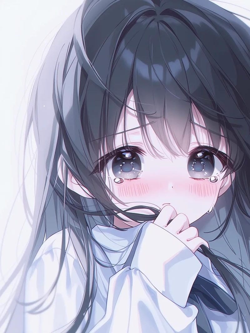Ảnh anime khóc trút bỏ mọi gánh nặng oằn