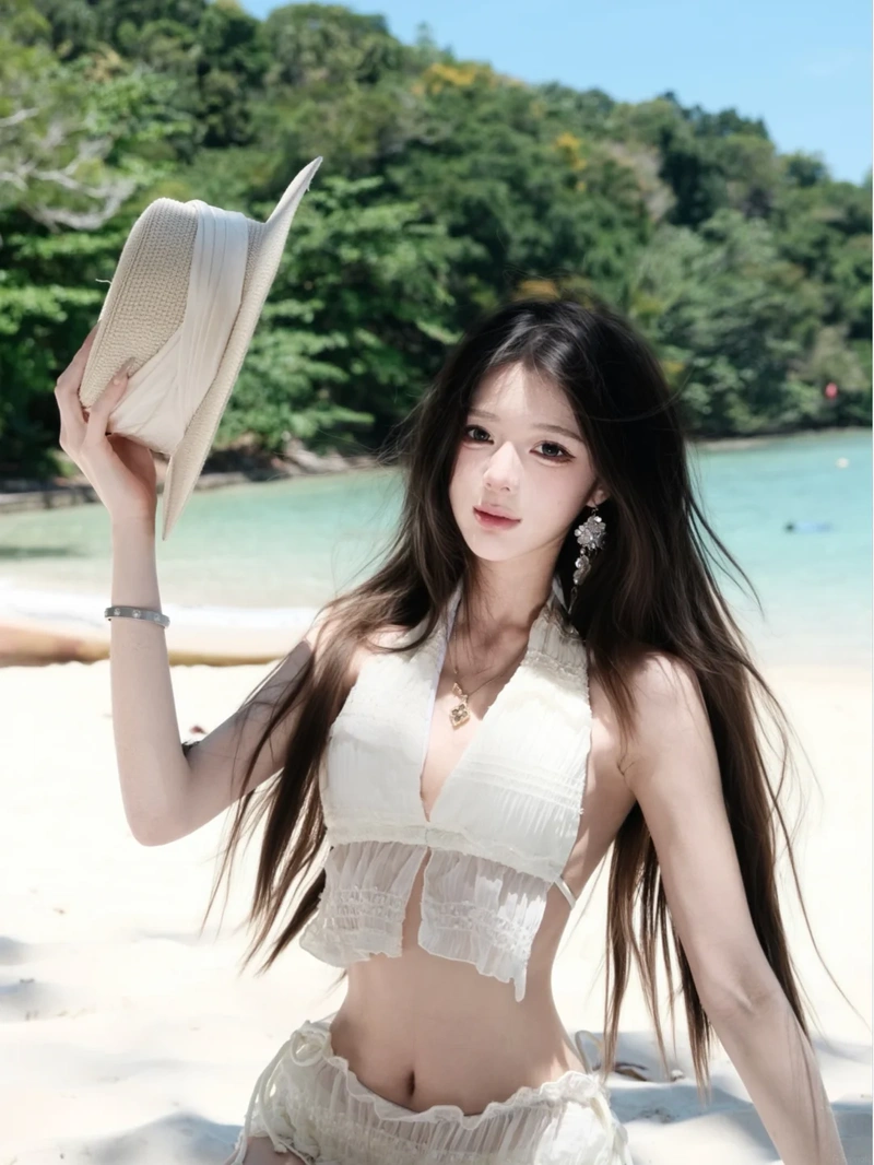 Gái xinh bikini biển đít căng gợi cảm