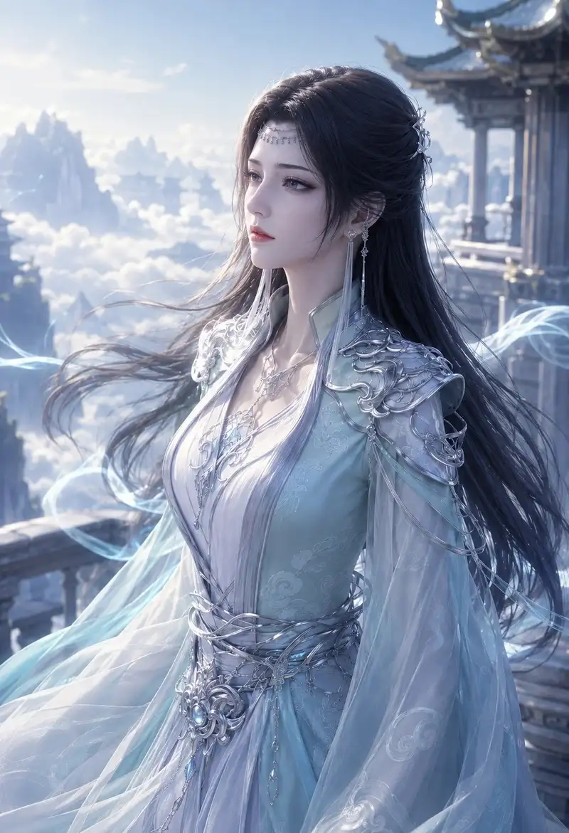 Hình minh họa Vân Vận sexy phong cách anime Trung Quốc