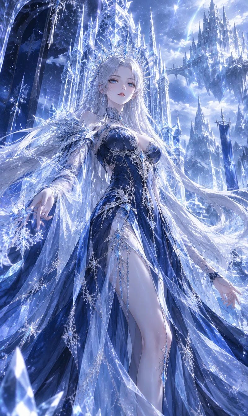 ảnh anime công chúa lạnh lùng mặc váy đen