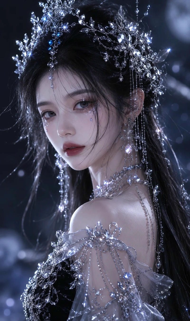 ảnh anime công chúa lạnh lùng tóc đen