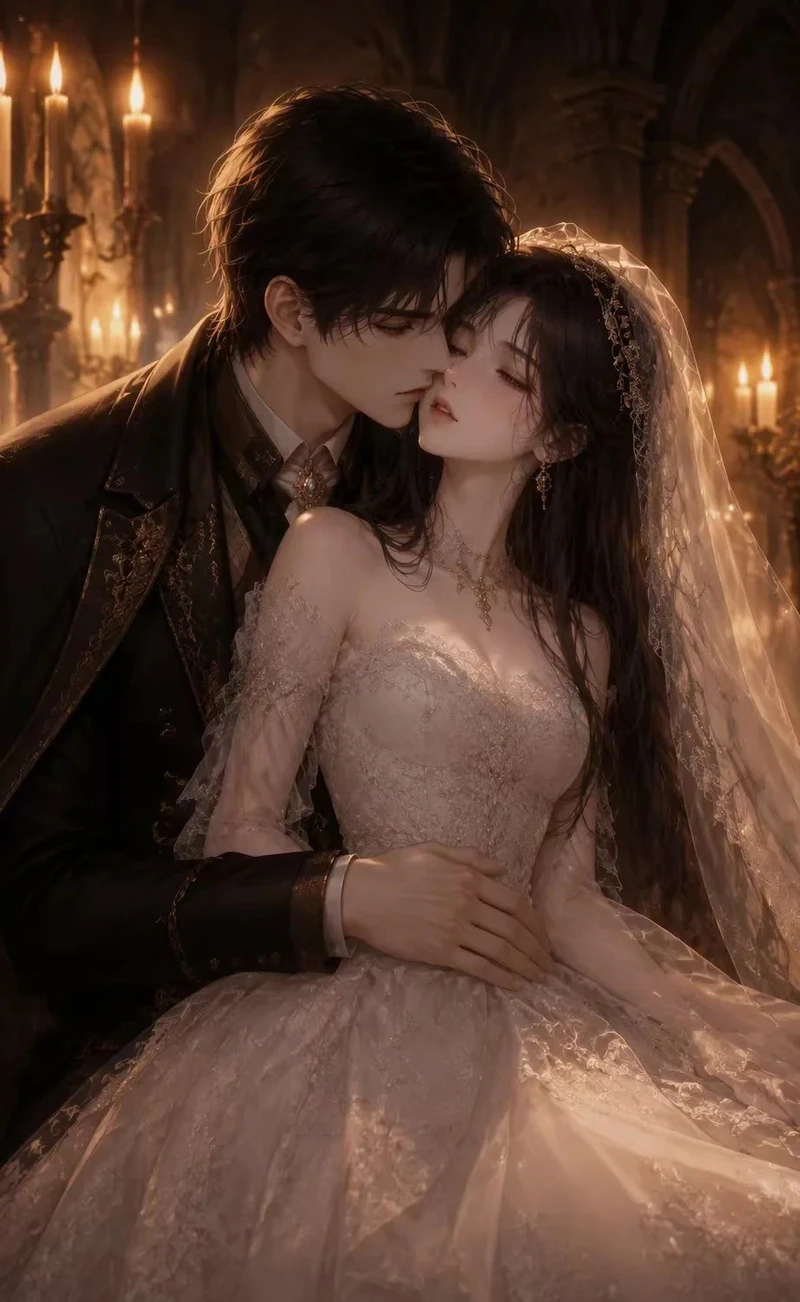 ảnh anime đám cưới hạnh phúc bên nhau