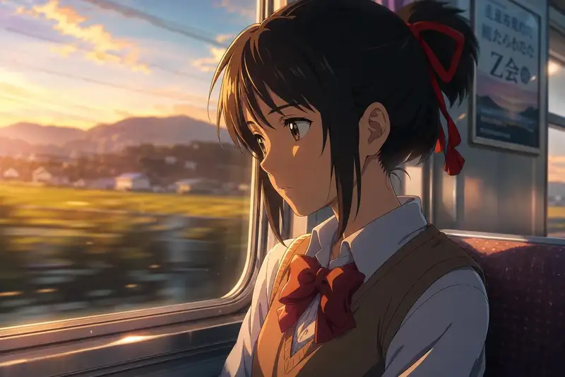 ảnh anime học đường mang phong cách dễ thương