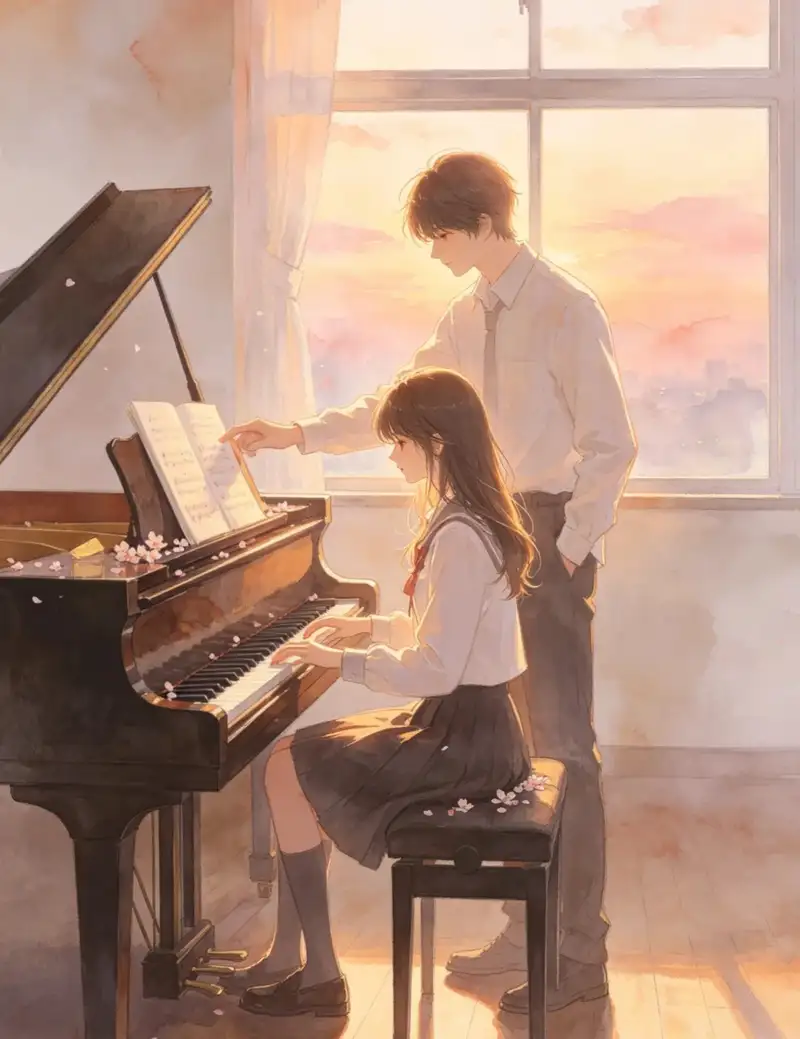 ảnh anime học đường với khung cảnh lớp học