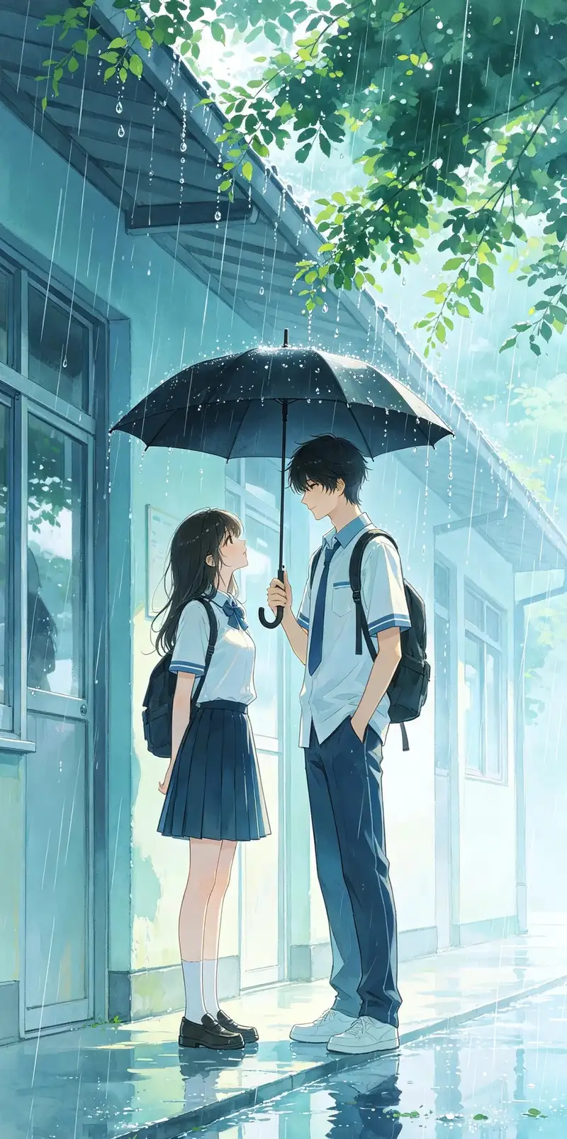 ảnh anime học đường với những người bạn thân