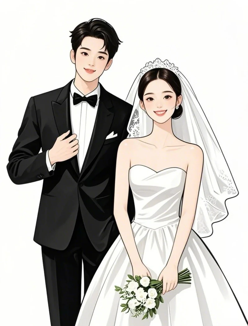 ảnh cưới anime tình yêu đầy cảm xúc