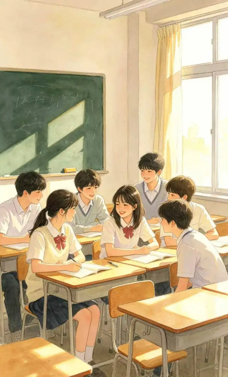 ảnh đẹp học đường anime phong cách nhẹ nhàng