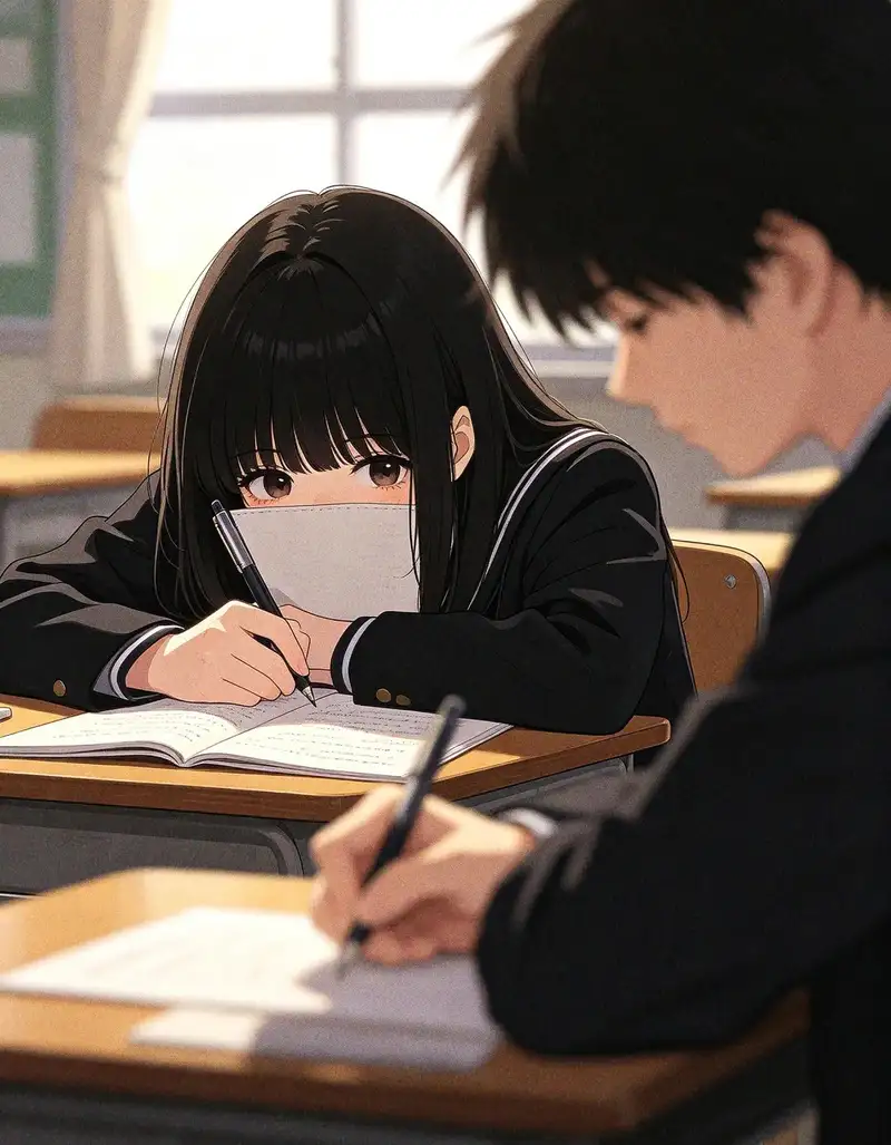 ảnh học đường anime với khung cảnh sân trường