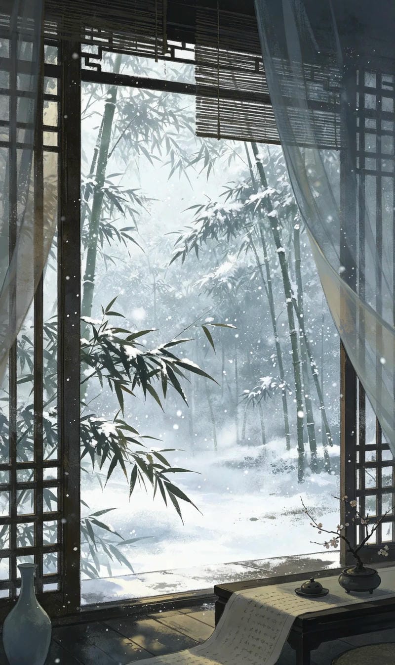 ảnh tuyết rơi anime dành cho hình nền