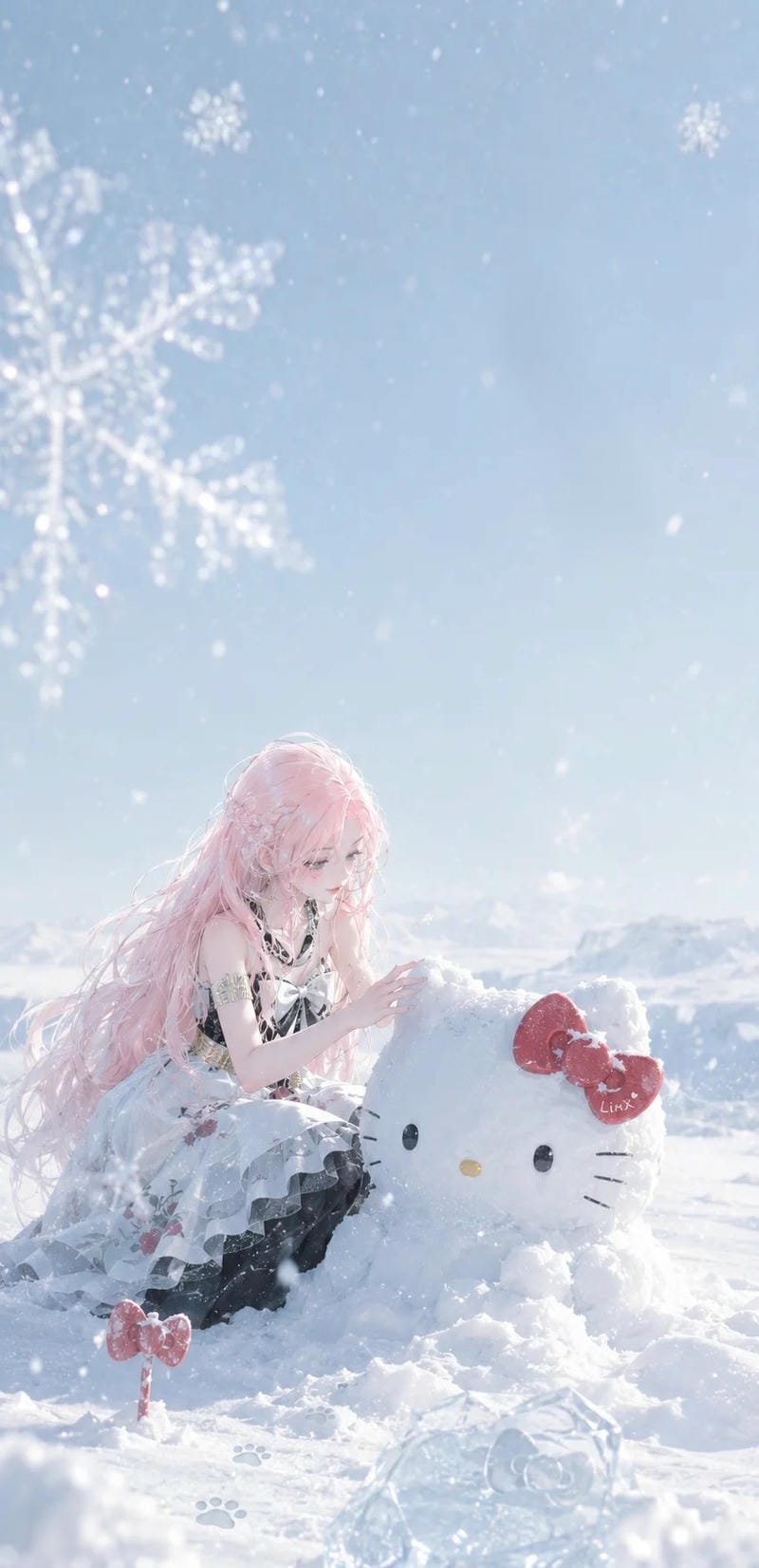 ảnh tuyết rơi anime phong cách điện ảnh