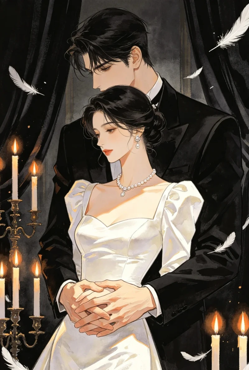 hình cưới anime đẹp với váy trắng tinh khôi
